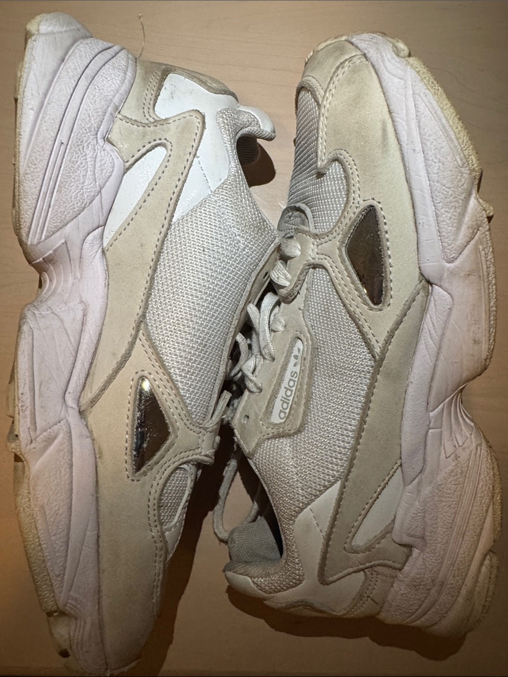 adidas Neutral Tone Chunky Sneakers in Off-White and Beige